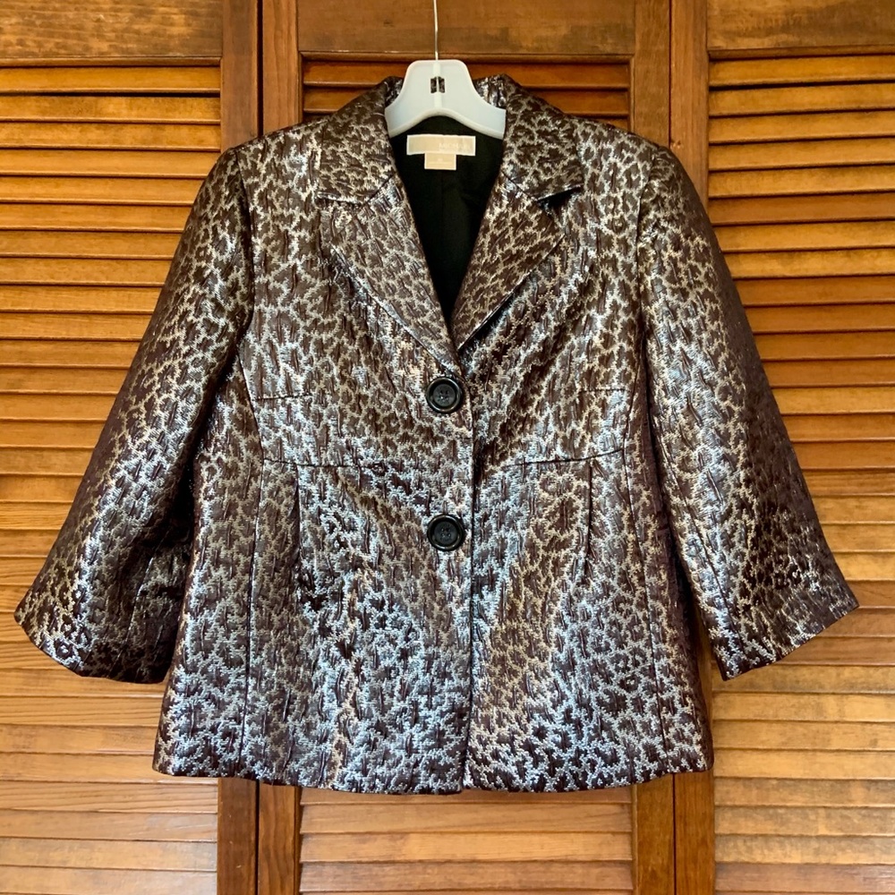 Michael Kors metallic animal print blazer - Picture 2 of 9